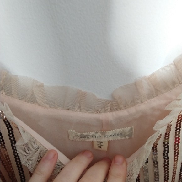 Ruffle Trim Sequined Midi Dress - Picture 10 of 11